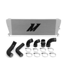 Mishimoto MMINT-RGR-11KSLBK Mishimoto Ford Ranger 3.2L Diesel Intercooler Kit 2011+ Silver w/ Wrinkle Black Pipes
