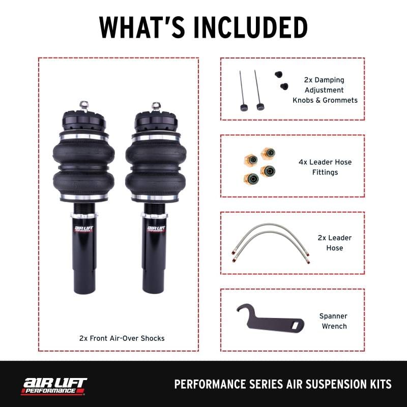 Air Lift 76005 Air Lift Performance 09-16 Audi A4 Quattro & FWD S4/RS4 Front Air Suspension Kit - Fits 2008-2013 Audi S5, A4 thumbnail 8