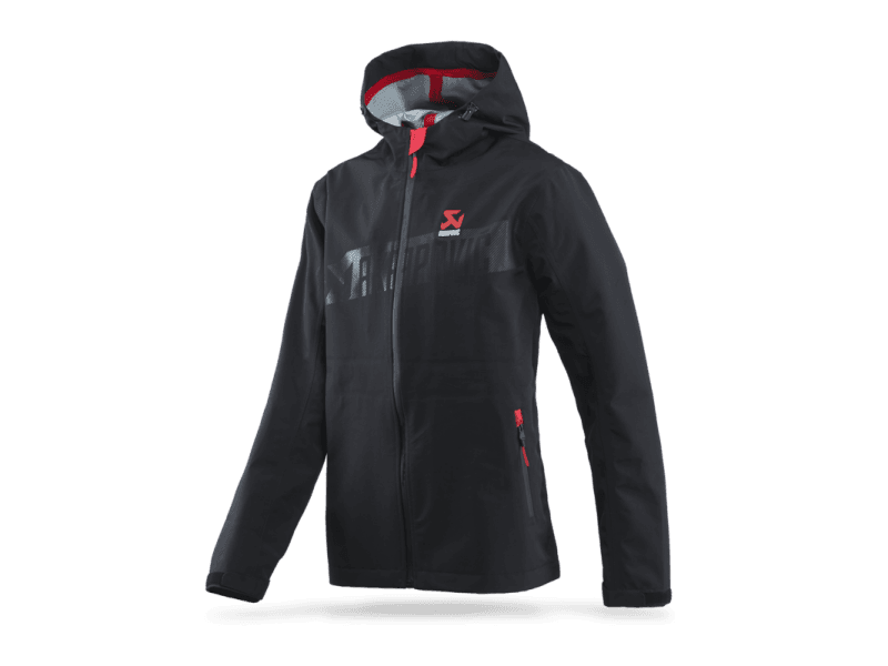 Akrapovic 802079 Akrapovic Womens Corpo Rain Jacket Black - 2XL