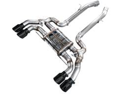 AWE Tuning 3025-43301 AWE Tuning 20-25 BMW X3 M/M Comp (F97) AWD SwitchPath Axle-Back Exhaust - Diamond Black Tips