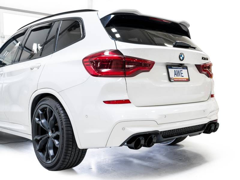 AWE Tuning 3025-43301 AWE Tuning 20-25 BMW X3 M/M Comp (F97) AWD SwitchPath Axle-Back Exhaust - Diamond Black Tips thumbnail 8