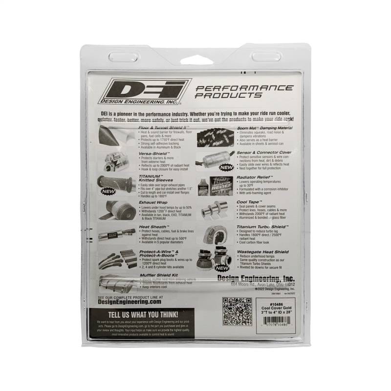 DEI 10486 DEI Cool-Cover GOLD 3in to 4in OD Air Tube x 28in L - Air Tube Cover Kit thumbnail 12