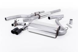 Milltek OE-Style Twin Outlet Non-Resonated Exhaust, Cerakote Black tips, for Auto Trans SSXBM1010