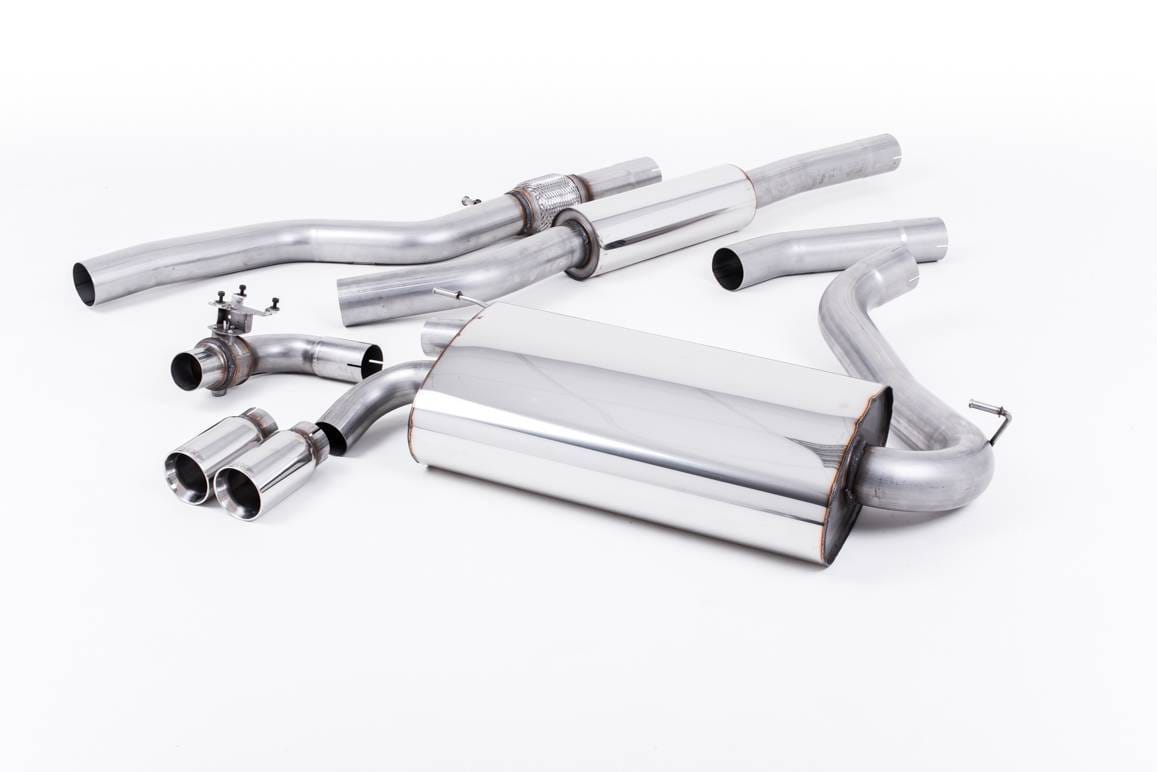Milltek OE-Style Twin Outlet Resonated Exhaust, Polished Tips, for Auto Trans SSXBM1008