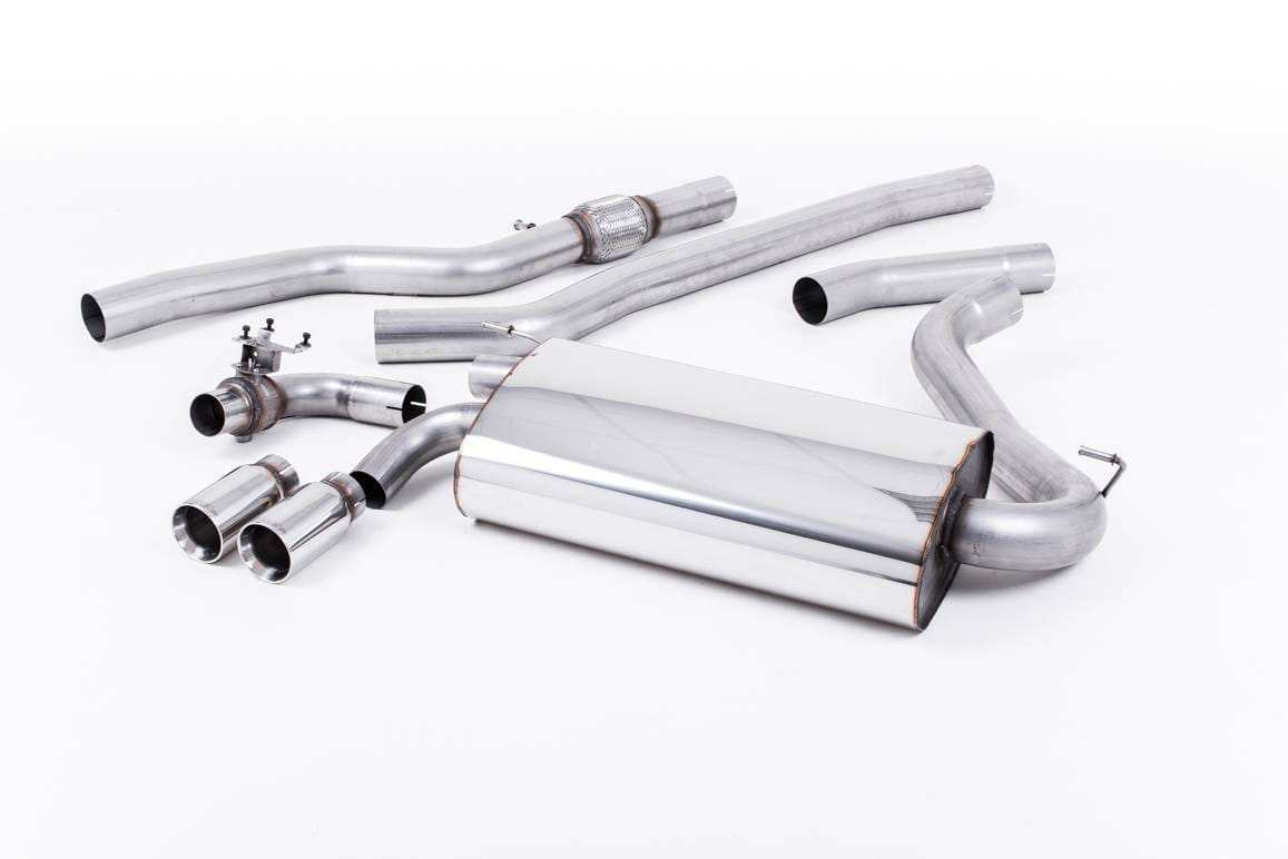 Milltek OE-Style Twin Outlet Non-Resonated Exhaust, Polished Tips, for Auto Trans SSXBM1009