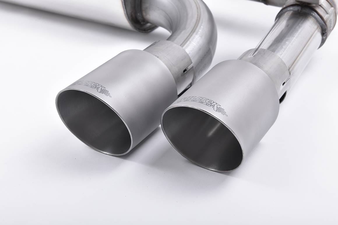 Milltek Cat-Back Hollowtek Twin Valved Exhaust System, Burnt Titanium Tips for  BMW F87 M2 Coupé SSXBM1036 thumbnail 2