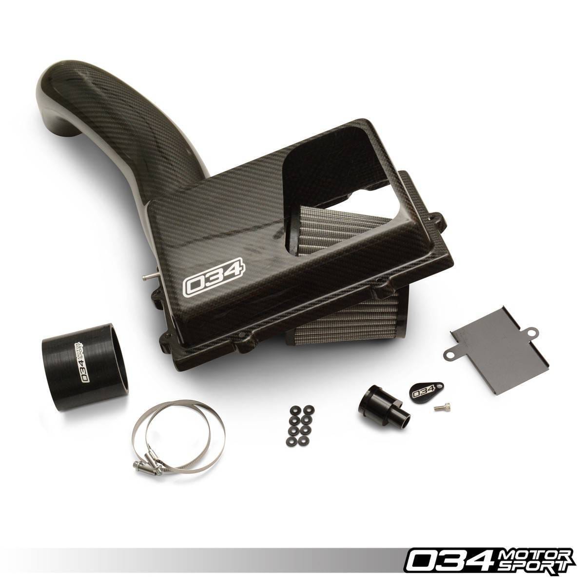 034 Motorsports X34 CARBON FIBER MQB OPEN-TOP COLD AIR INTAKE SYSTEM, 8V AUDI A3/S3/TT/TTS & MKVII VW GOLF/GTI/R/Jetta, 1.8T/2.0T GEN 3 034-108-1020