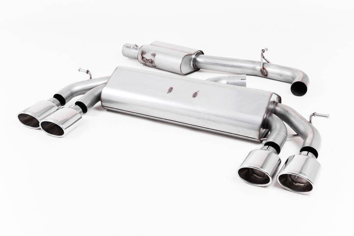 Milltek NON-VALVED RESONATED CAT-BACK RACE EXHAUST SYSTEM WITH POLISHED TIPS FOR VW Mk7.5 Golf R SSXVW451