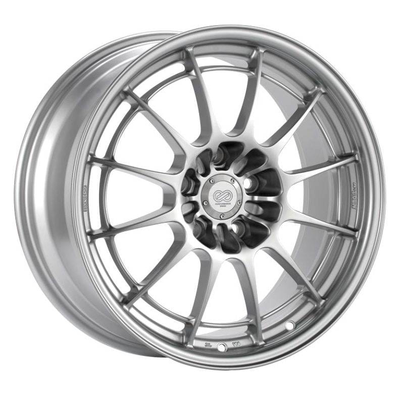 Enkei 3658956527SP Enkei NT03+M 18x9.5 5x114.3 27mm Offset 72.6mm Bore F1 Silver Wheel thumbnail 3