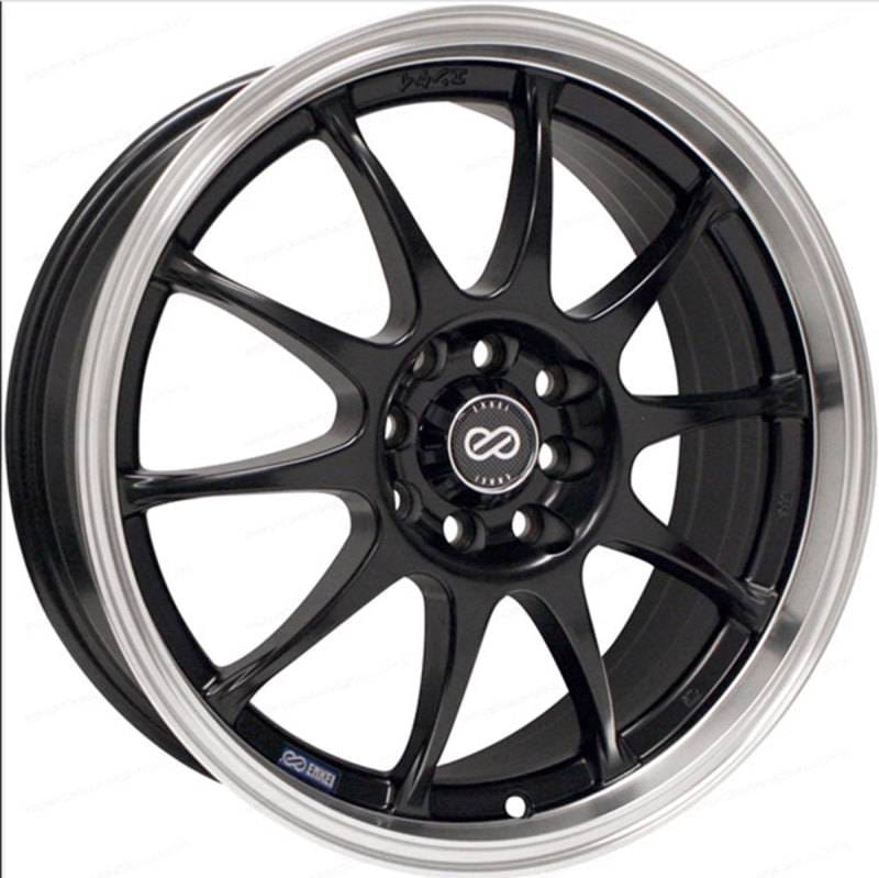Enkei 409-770-16BK Enkei J10 17x7 5x112/120 38mm Offset 72.62mm Bore Dia Matte Black w/ Machined Lip Wheel (MOQ 40) thumbnail 3