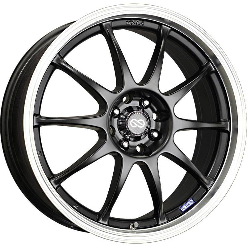 Enkei 409-770-16BK Enkei J10 17x7 5x112/120 38mm Offset 72.62mm Bore Dia Matte Black w/ Machined Lip Wheel (MOQ 40) thumbnail 4
