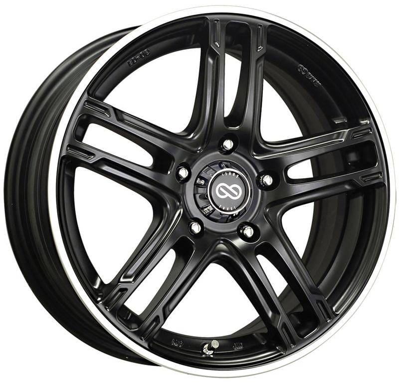Enkei 434-670-8038BKM Enkei FD-05 16x7 5x100 387mm Offset 72.6 Bore Dia Black Machined Wheel thumbnail 2