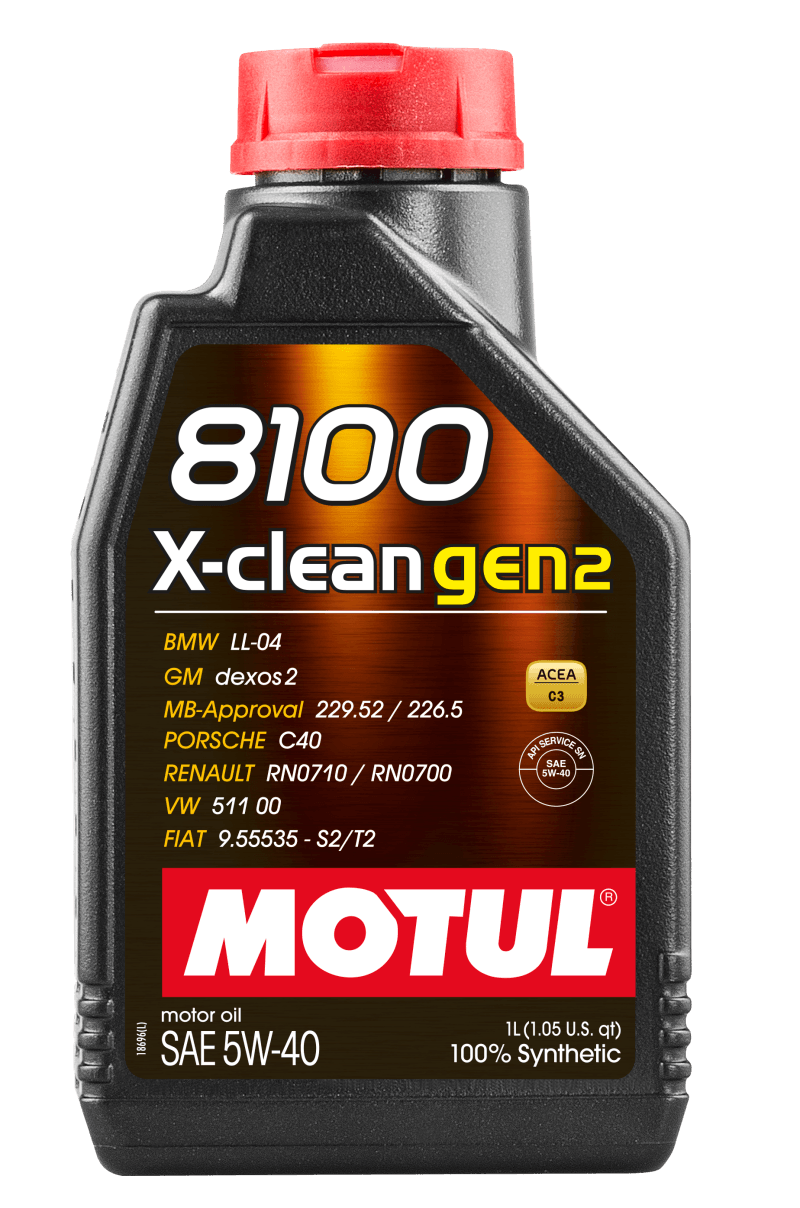 Motul 109761 Motul 1L Synthetic Engine Oil 8100 X-CLEAN Gen 2 5W40 thumbnail 2