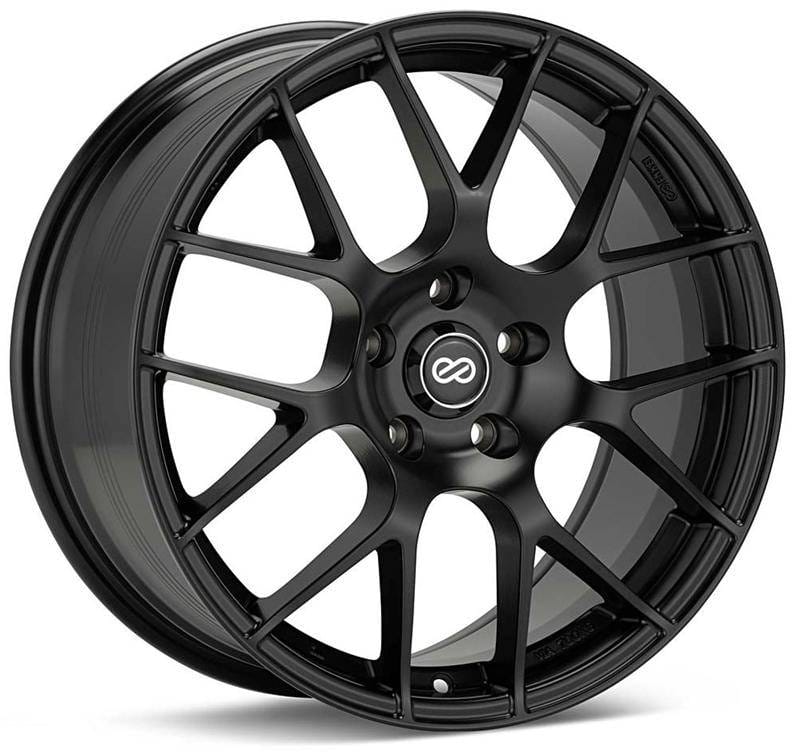 Enkei 467-895-1235BK Enkei Raijin 18x9.5 35mm Offset 5x120 Bolt Pattern 72.6 Bore Diameter Matte Black Wheel thumbnail 4