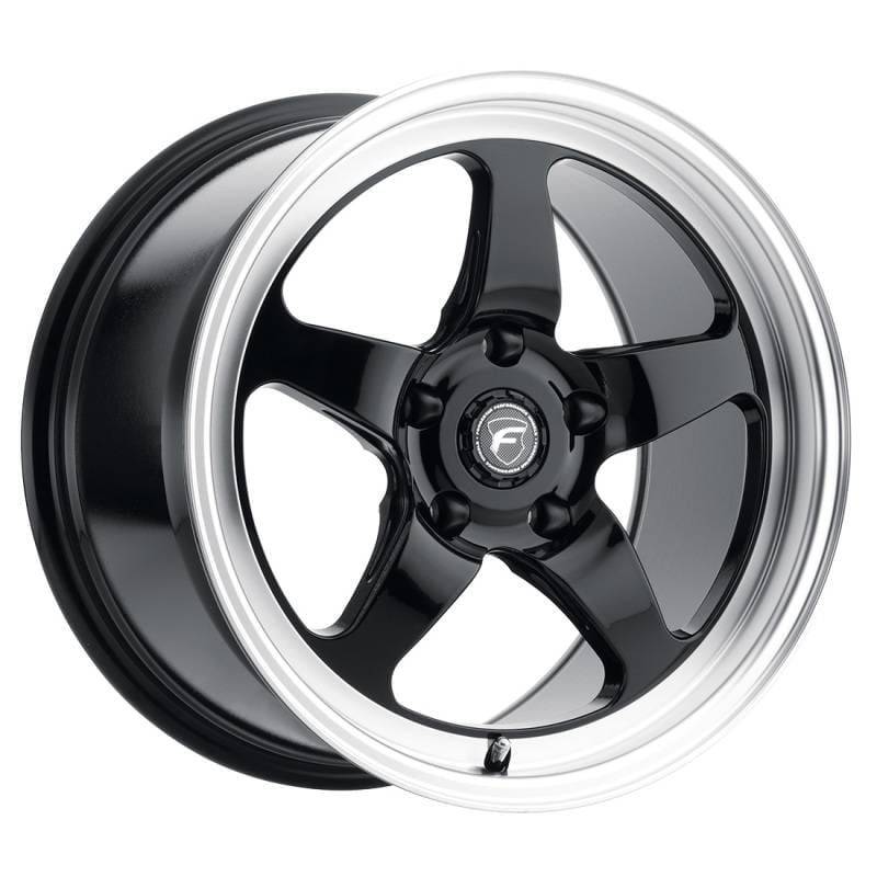 Forgestar F09170071P30 Forgestar D5 Drag 17x10 / 5x115 BP / ET30 / 6.6in BS Gloss Black Wheel thumbnail 2