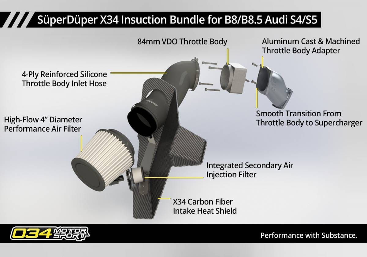 SüperDüper X34 Insuction Bundle for the B8/B8.5 Audi S4/S5 034-108-1904 thumbnail 12