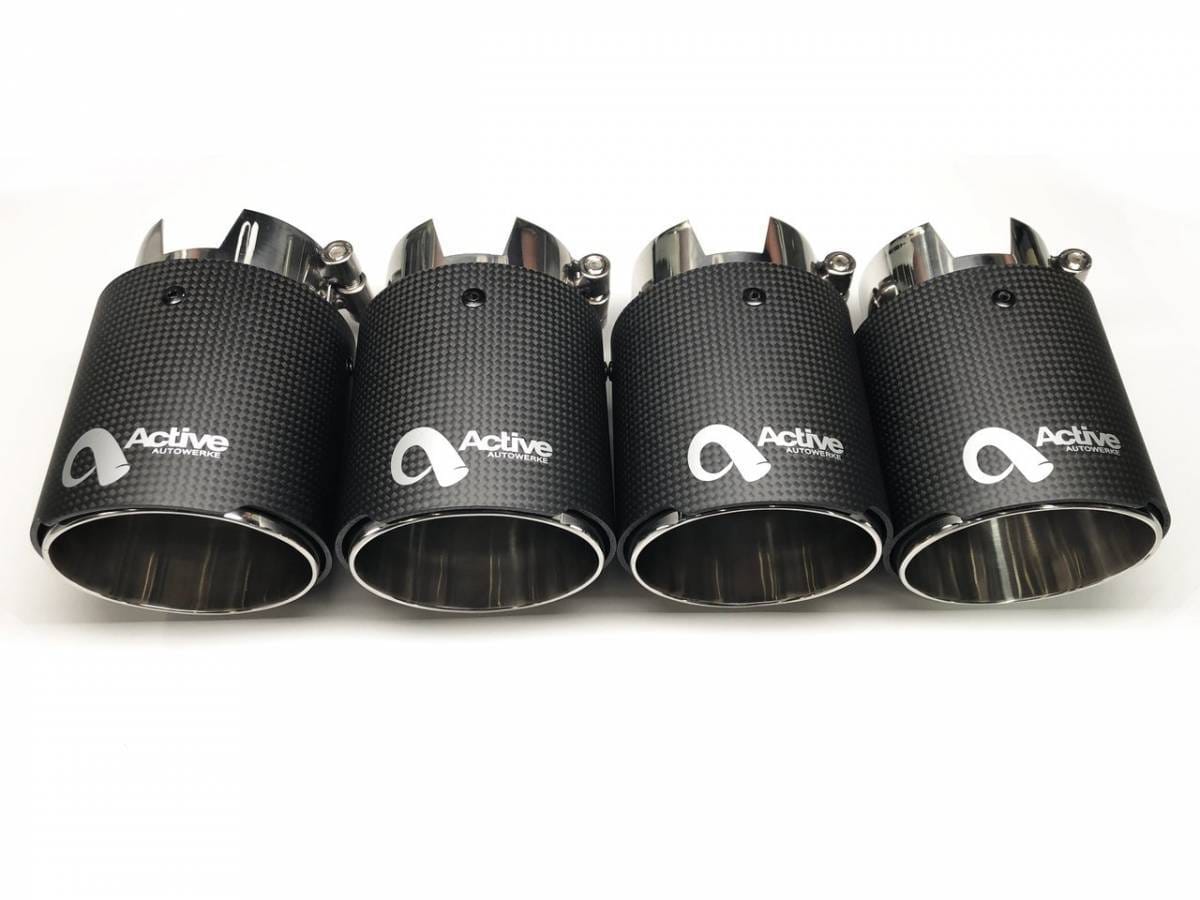 Active Autowerke Rear Exhaust Tips, Carbon Fiber for F8X BMW M3 & M4 thumbnail 3