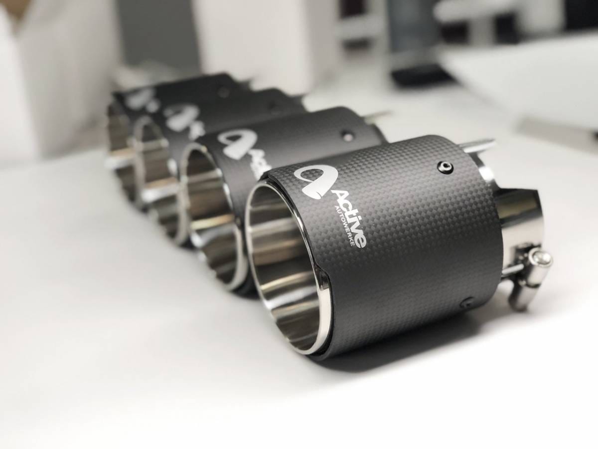 Active Autowerke Rear Exhaust Tips, Carbon Fiber for F8X BMW M3 & M4 thumbnail 4