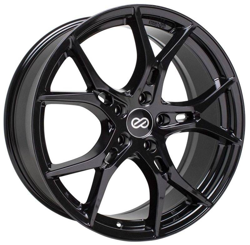 Enkei 517-775-6538BK Enkei Vulcan 17X7.5 38mm Offset 5x114.3 Bolt 72.6mm Bore Gloss Black Wheel thumbnail 2
