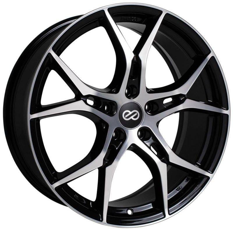 Enkei 517-880-1240BKM Enkei Vulcan 18X8.0 40mm Offset 5x120 Bolt 72.6mm Bore Black Machined Wheel thumbnail 2