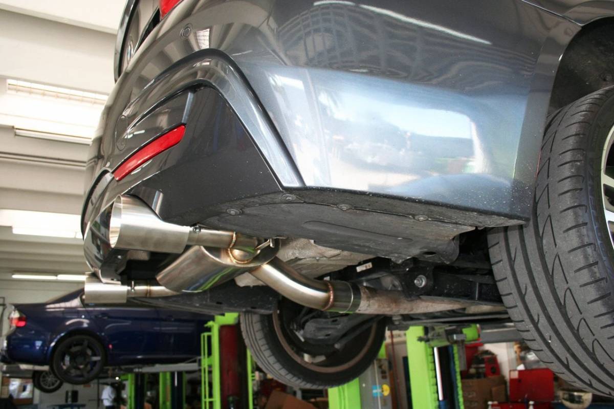 Active Autowerke Performance Rear Exhaust System for F22 M235i BMW 100mm Brushed Steel thumbnail 7