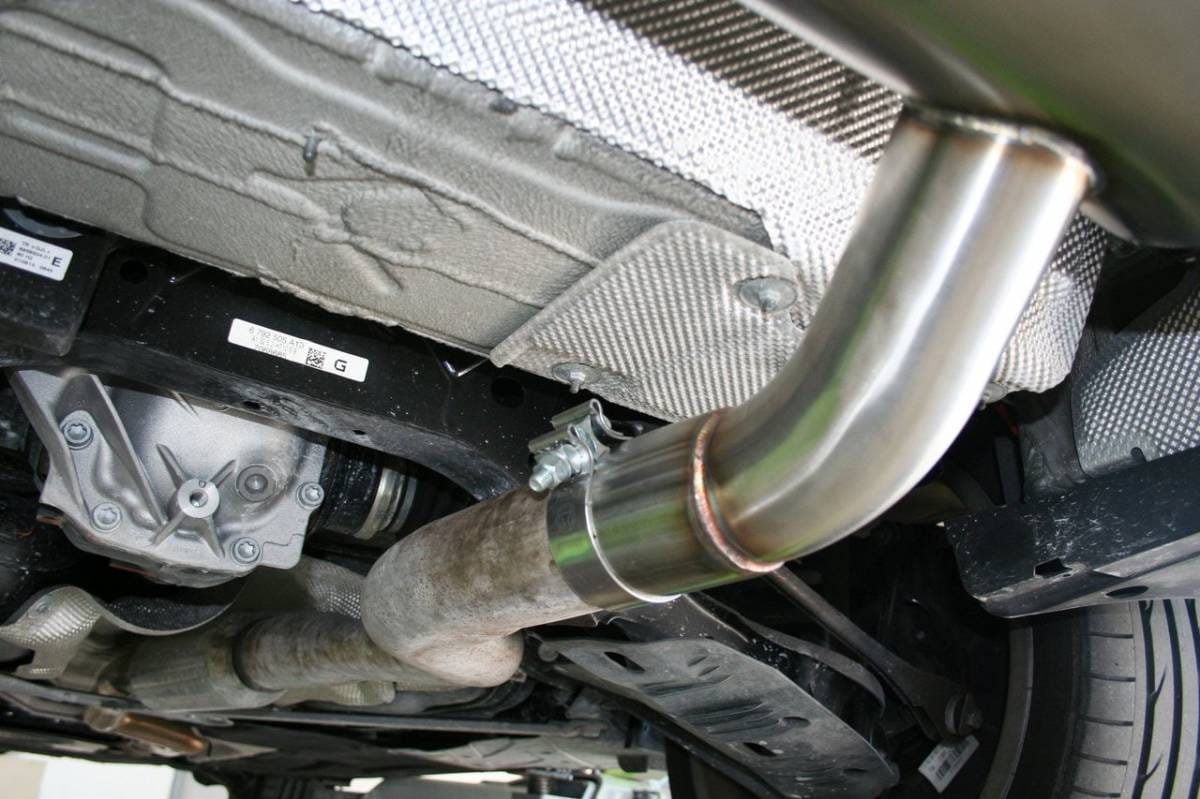 Active Autowerke Performance Rear Exhaust System for F22 M235i BMW 100mm Brushed Steel thumbnail 3