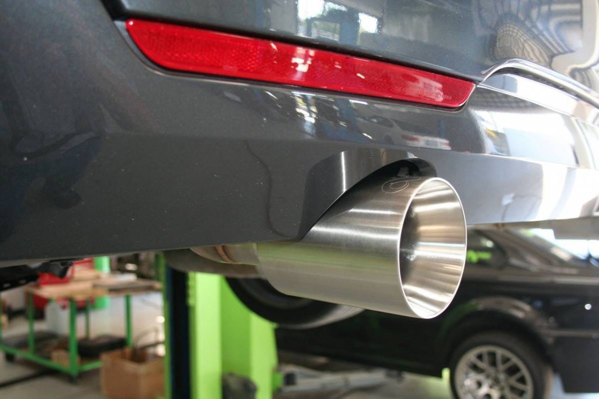 Active Autowerke Performance Rear Exhaust System for F22 M235i BMW 90mm Brushed Steel thumbnail 2