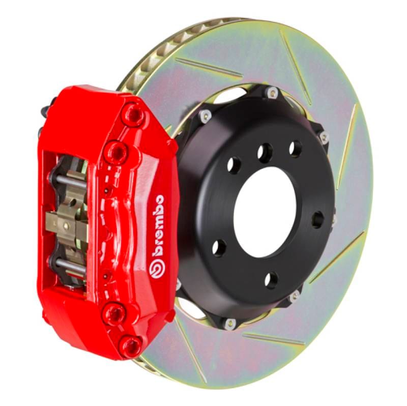 Brembo 1A2.6007A2 Brembo 99-06 TT (8N) Front GT BBK 4 Piston Cast 2pc 328x28 2pc Rotor Slotted Type-1-Red thumbnail 2