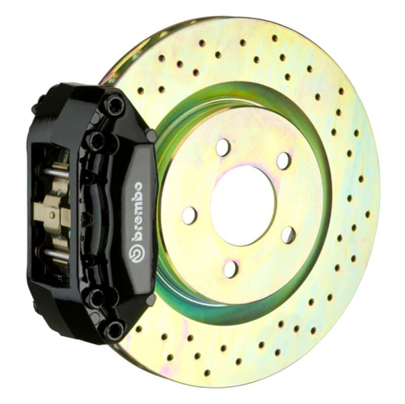Brembo 1A4.6003A1 Brembo 87-91 M3 (E30) Front GT BBK 4 Piston Cast 2pc 330x28 1pc Rotor Drilled-Black thumbnail 2