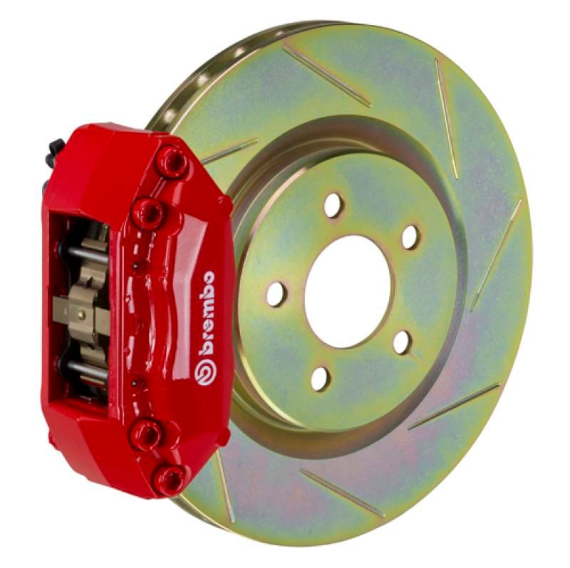 Brembo 1A5.6016A2 Brembo 15-21 Golf (Mk7) Front GT BBK 4 Piston Cast 2pc 330x28 1pc Rotor Slotted Type-1-Red thumbnail 2