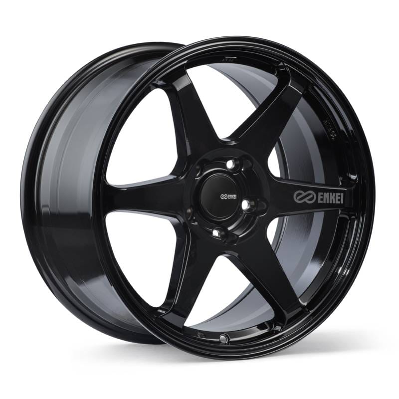 Enkei 539-895-6538BK Enkei T6R 18x9.5 38mm Offset 5x114.3 Bolt Pattern 72.6 Bore Gloss Black Wheel thumbnail 2