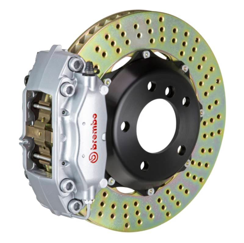 Brembo 1C1.6001A3 Brembo 02-06 Mini Cooper Fr GT BBK 4Pis Cast 2pc 320x28 2pc Rotor Drilled-Silver thumbnail 2