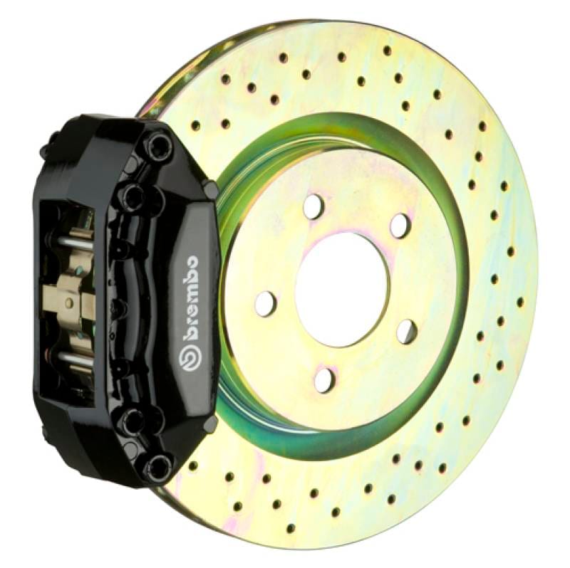 Brembo 1F4.6001A1 Brembo 92-98 318i/325i (Excl. xDrive) Front GT BBK 4 Piston Cast 2pc 320x28 1pc Rotor Drilled-Black thumbnail 2