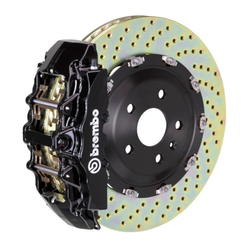 Brembo 1G1.9005A1 Brembo 00-02 CL500/03-05 S600/03-06 CL600 Fr GT BBK 8Pis Cast 380x34 2pc Rotor Drilled-Black thumbnail 2