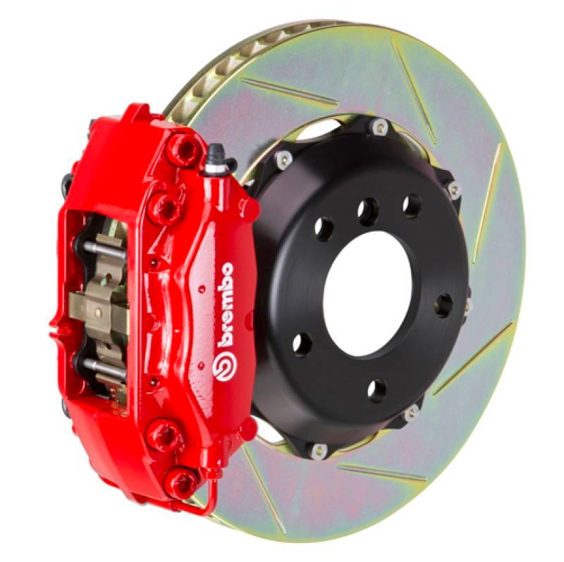 Brembo 1C2.6001A2 Brembo 02-06 Mini Cooper Fr GT BBK 4Pis Cast 2pc 320x28 2pc Rotor Slotted Type1-Red thumbnail 2