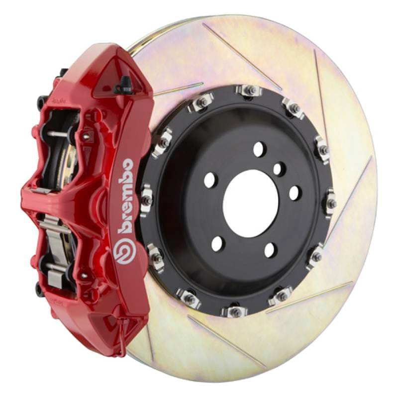 Brembo 1L2.9501A2 Brembo 03-13 Flying Spur Front GT BBK 6 Piston Cast 411x34 2pc Rotor Slotted Type1 -Red thumbnail 2