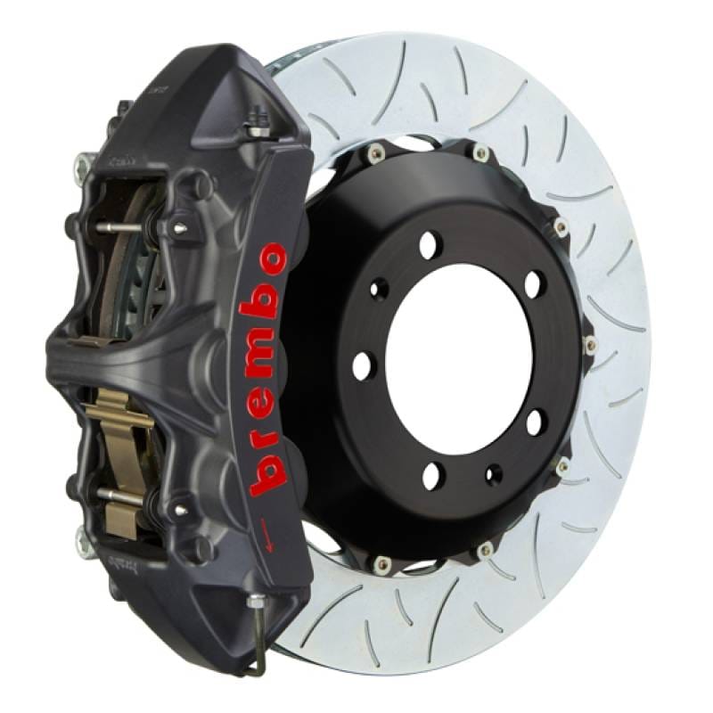 Brembo 1L3.9005AS Brembo 01-04 996 Turbo (Excl PCCB) Fr GTS BBK 6Pis Cast 380x34 2pc Rotor Slotted Type3-Black HA thumbnail 2