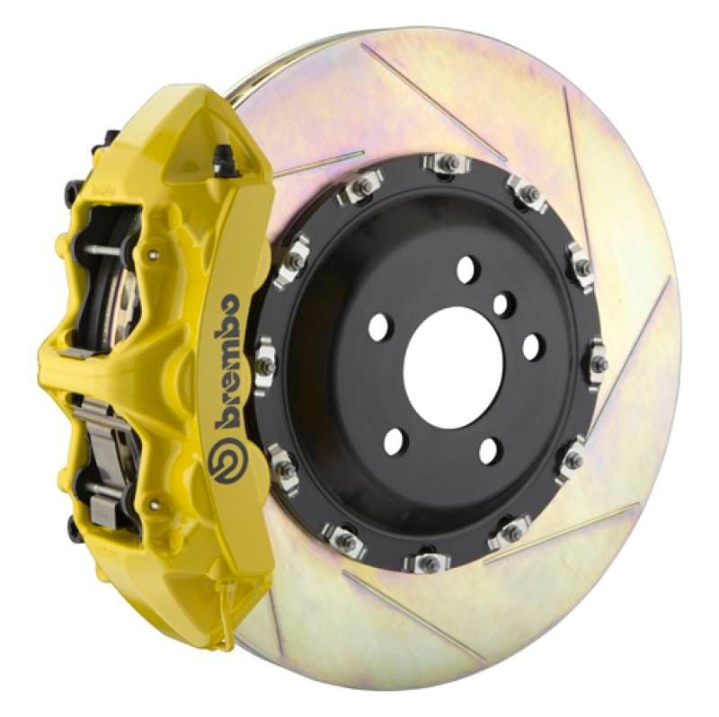 Brembo 1L2.9503A5 Brembo 10-19 Ghost Front GT BBK 6 Piston Cast 411x34 2pc Rotor Slotted Type-1- Yellow thumbnail 2