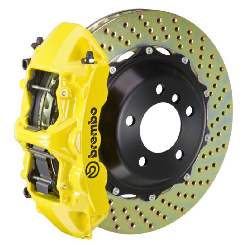 Brembo 1M1.9013A5 Brembo 04 360 Challenge Stradale Fr GT BBK 6Pis Cast 380x32 2pc Rotor Drilled-Yellow thumbnail 2