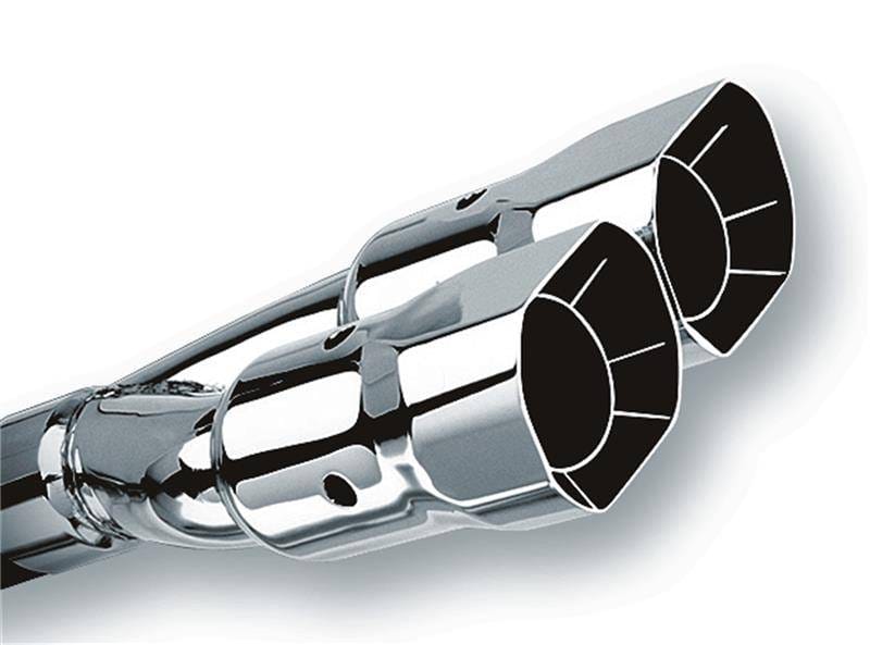 Borla 20233 Borla Universal Polished Tip Dual Square Angle-Cut Intercooled (inlet 2 1/2in. Outlet 2 7/8 x 3 3/8i thumbnail 2