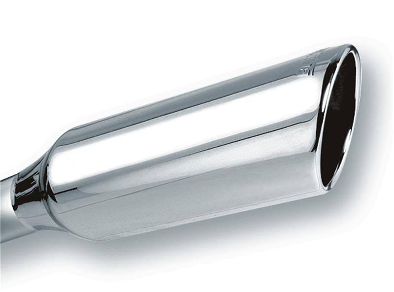 Borla 20245 Borla 2.25in Inlet 4in Round Rolled Angle Cut x 12in Long Embossed Exhaust Tip thumbnail 5