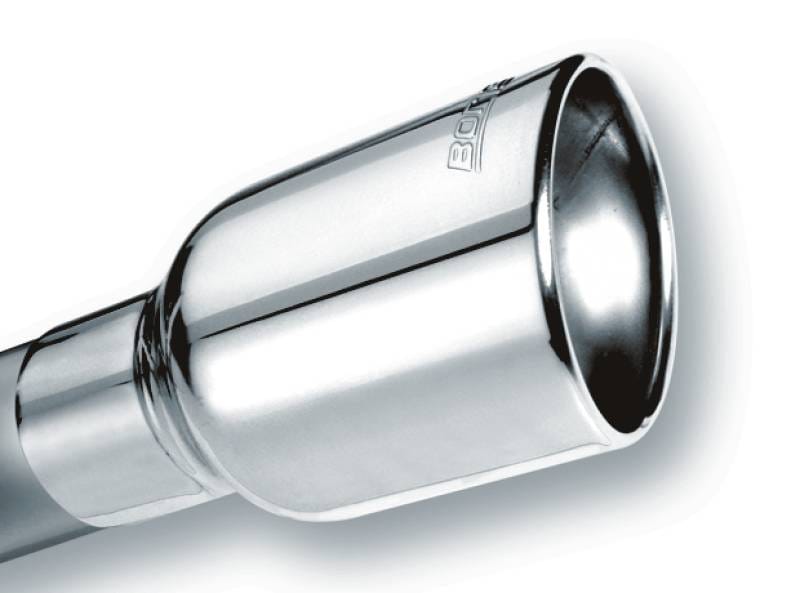 Borla 20155 Borla Universal Polished Tip Single Oval Rolled Angle-Cut w/Clamp (inlet 2 1/2in. Outlet 4 1/4 x 3 1 thumbnail 2