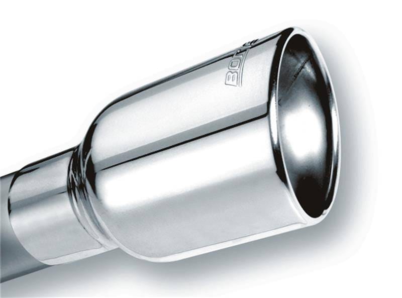 Borla 20155 Borla Universal Polished Tip Single Oval Rolled Angle-Cut w/Clamp (inlet 2 1/2in. Outlet 4 1/4 x 3 1 thumbnail 5