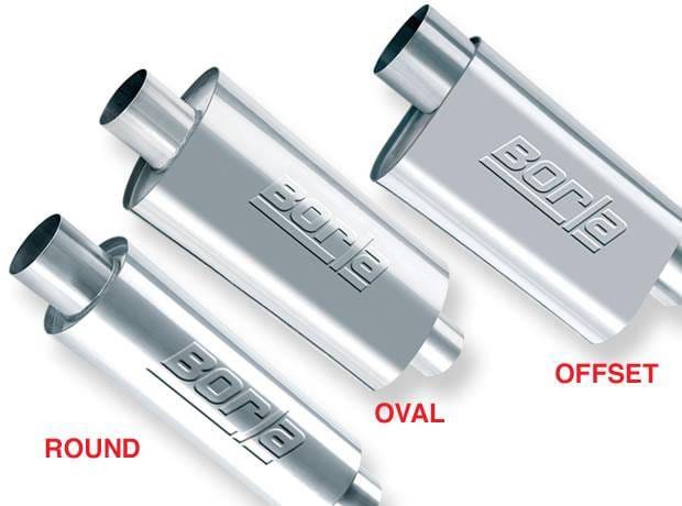 Borla 40004S Borla 3 -1/2in In/Out x 5in Round x 8in Long XR-1 Sportsman Shorty Racing Muffler thumbnail 6