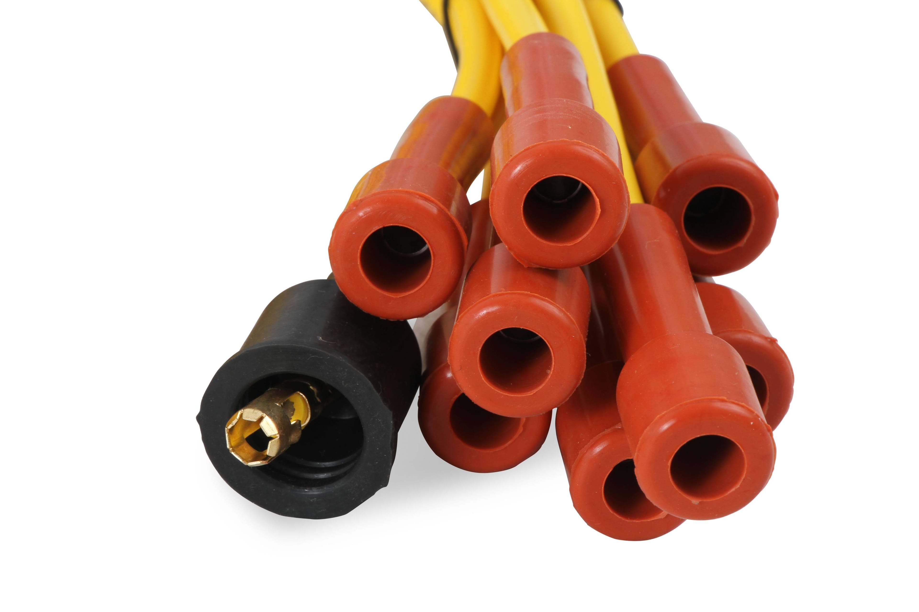 BDDP 3008 Spark Plug Wire Set- 7mm-Super Stock-Copper Core-Universal Straight Boots-Yellow thumbnail 4
