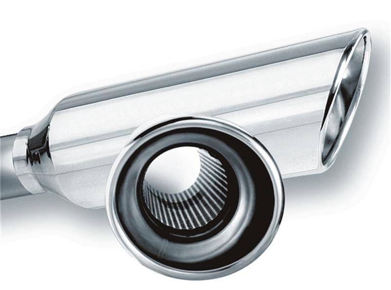 Borla 20248 Borla 2.25in Inlet 4in Round Rolled Angle Cut Resonated x 13in Long Exhaust Tip thumbnail 5