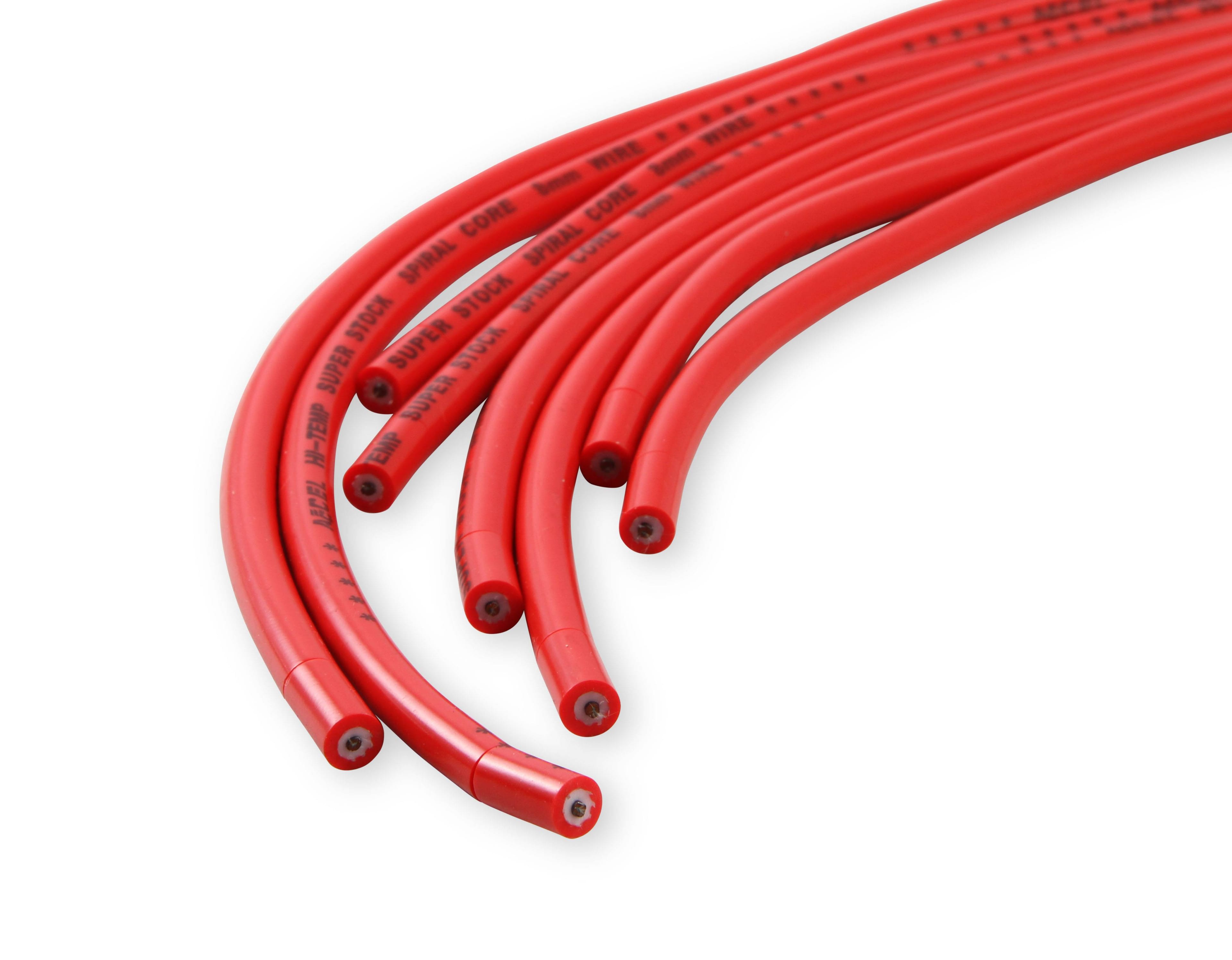 BDDP 5040R Spark Plug Wire Set - 8mm - Universal - Red Wire with Red Straight Boots thumbnail 8