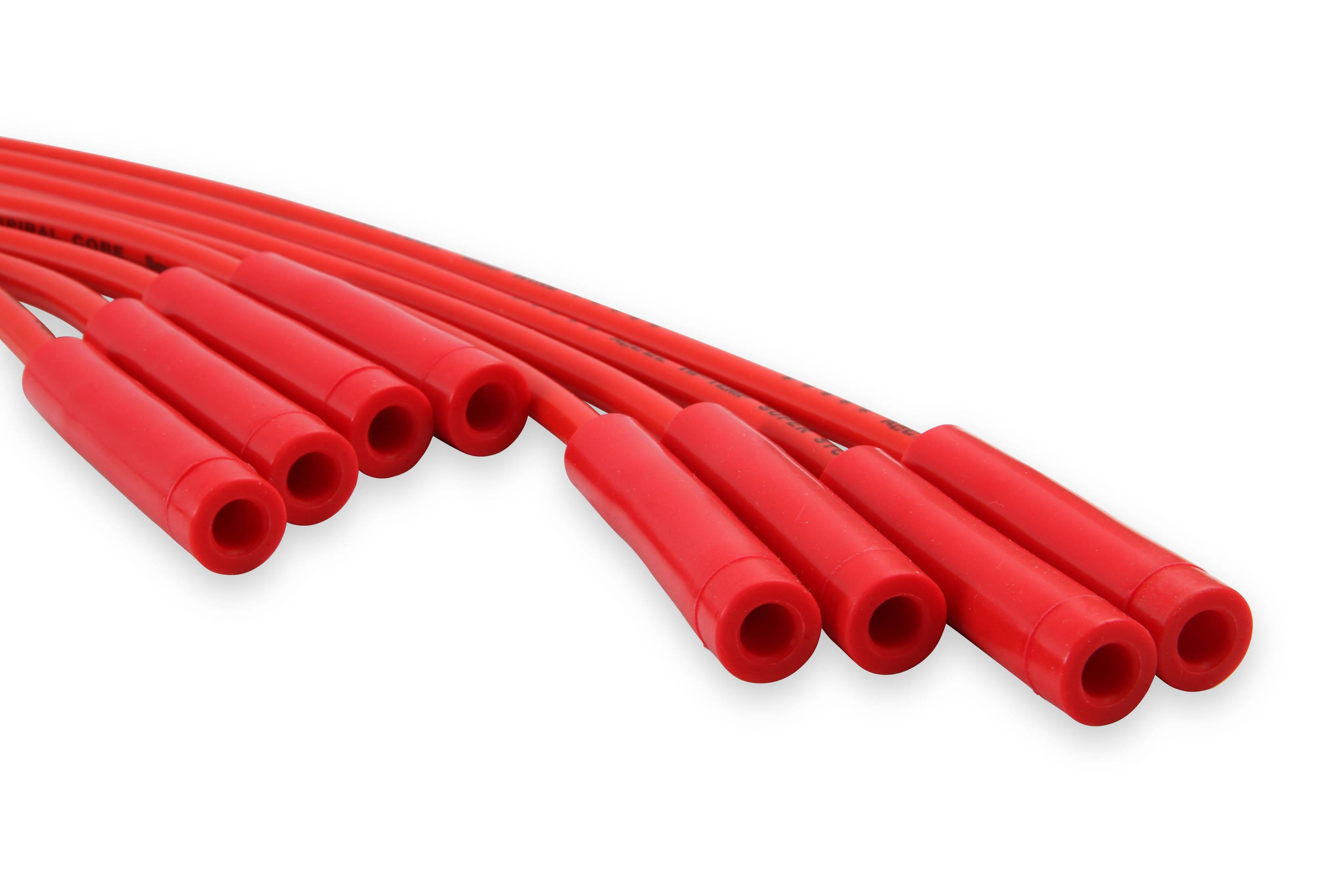 BDDP 5040R Spark Plug Wire Set - 8mm - Universal - Red Wire with Red Straight Boots thumbnail 9