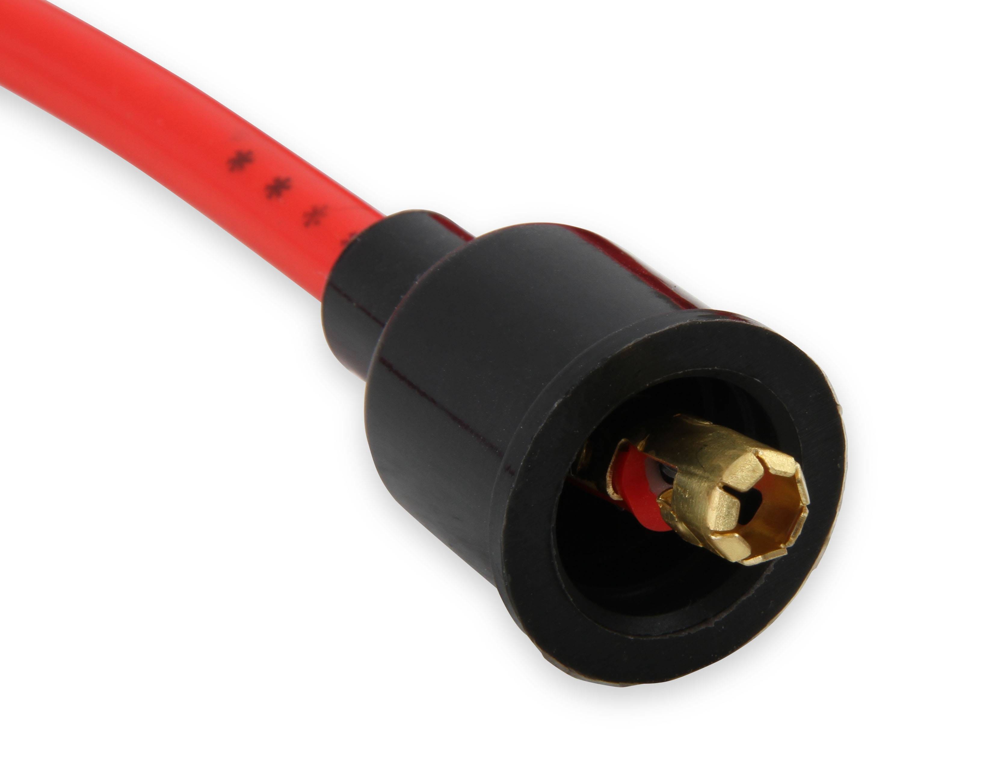BDDP 5040R Spark Plug Wire Set - 8mm - Universal - Red Wire with Red Straight Boots thumbnail 11