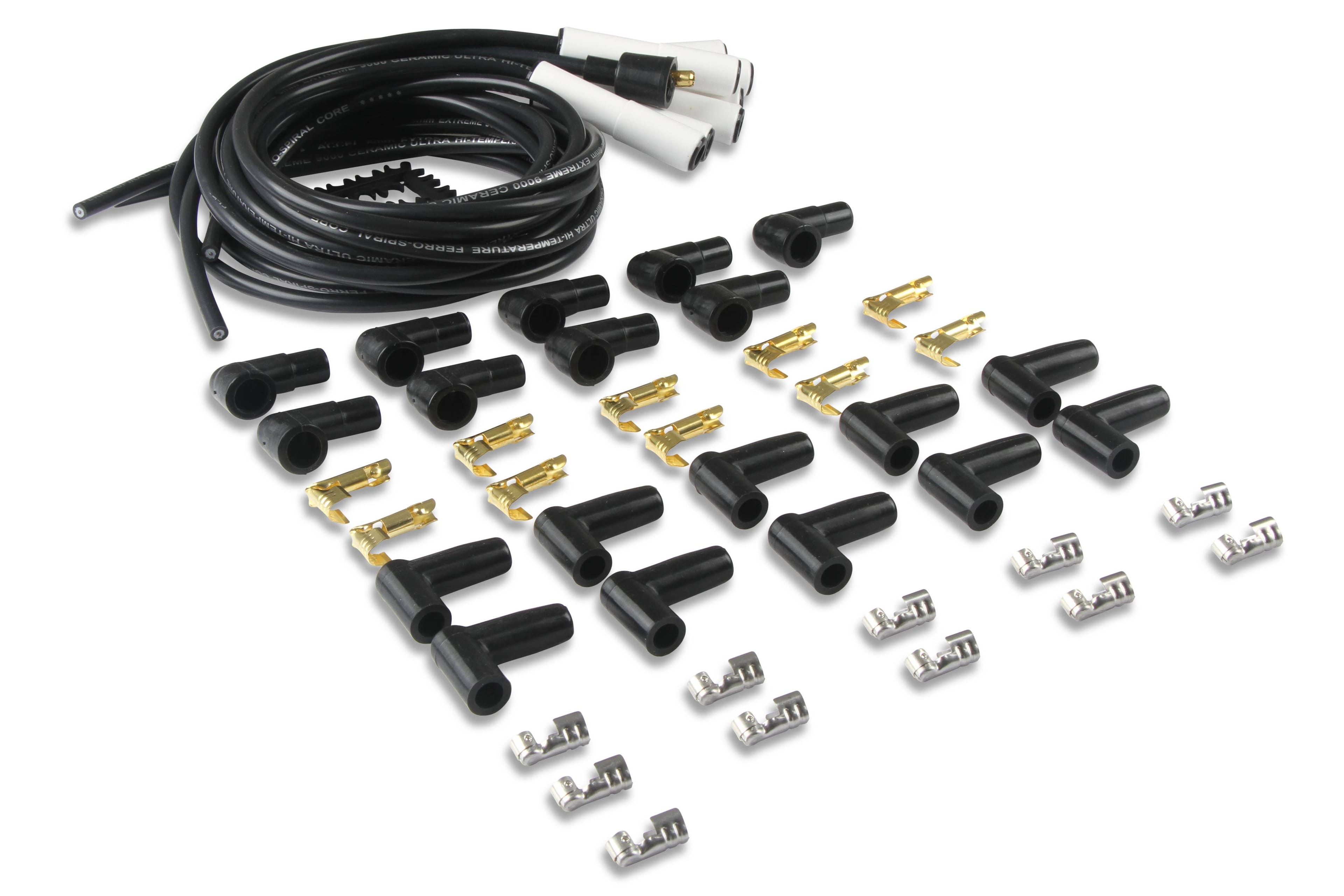 BDDP 9000C Spark Plug Wire Set - Universal - 180 Deg White Ceramic Boots - Fits 1967-1968 Mercedes-Benz 600 thumbnail 10